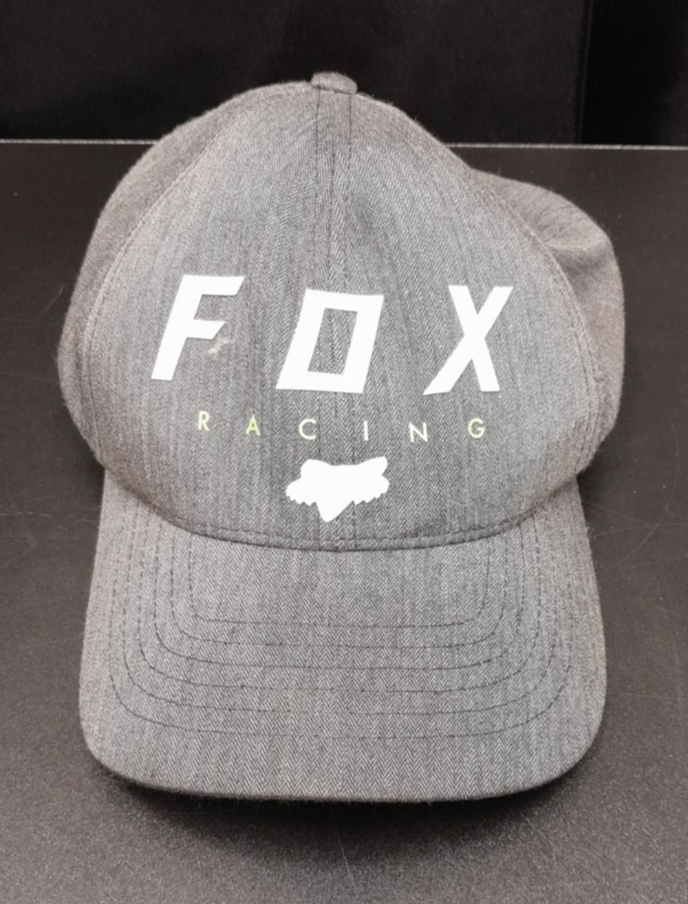 FOX Racing Flexfit Gray fitted baseball hat L/Xl